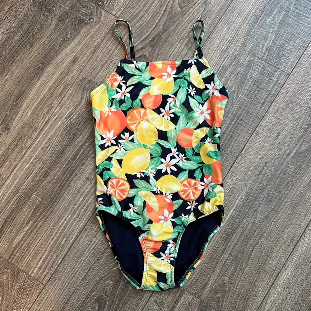 Old Navy Kids One Piece Swimsuit - Citrus Print - Picture 1 of 6
